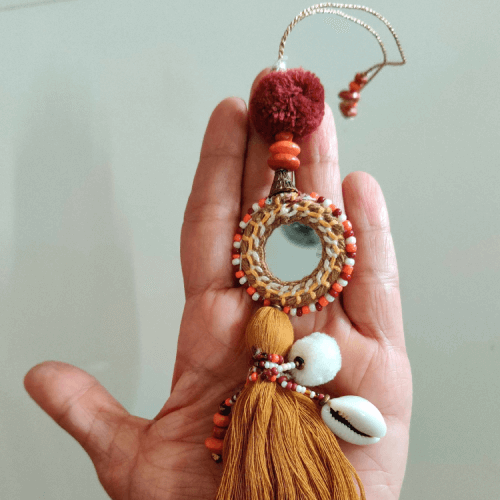 Colorful handmade tassels crafted for fashion wear, scarves, and home décor embellishments.